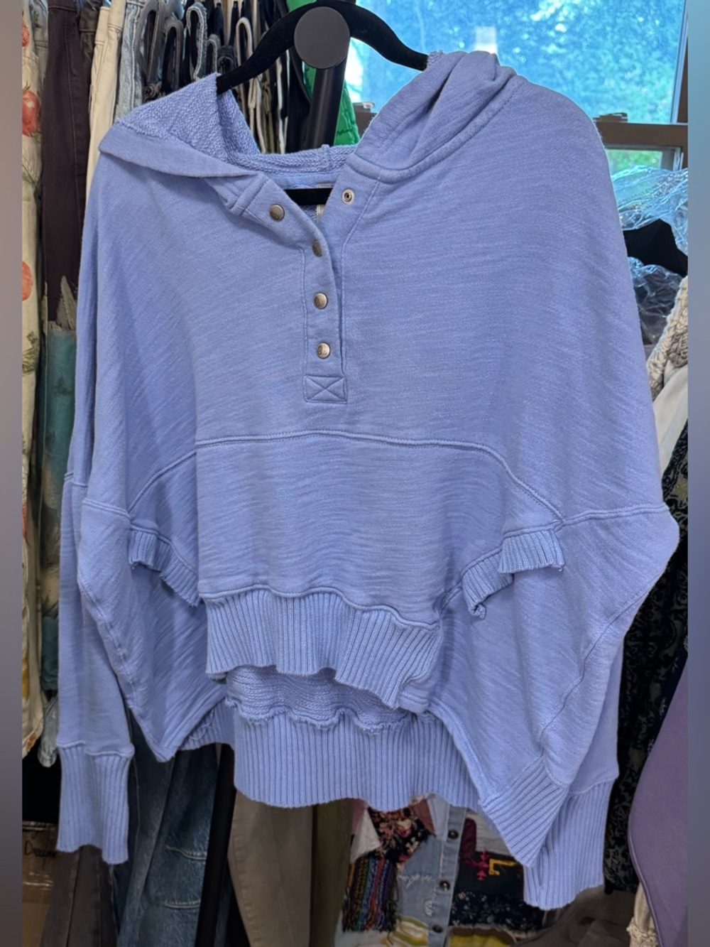 NWOT Free People FP Movement Solid Honey Dove Pullover - African violet - large - Picture 9 of 12